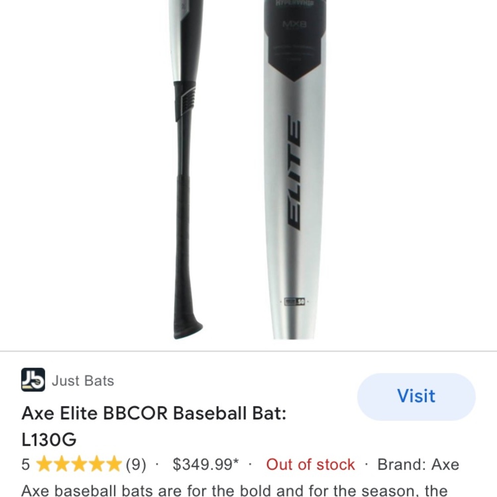 2019 axe bat elite (-3) 31/28